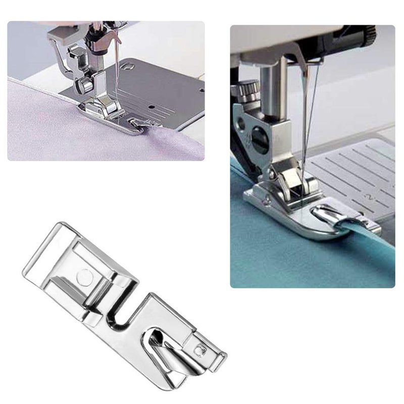 LUNARM 6 Pcs Hemming Foot Kit - 3 Pcs Narrow Rolled Hem Sewing Machine Presser Foot, 3 Pcs Wide Hem Presser Foot and 30 Pcs Sewing Machine Needles, for Household Multi-Function Sewing Machines - Image 5